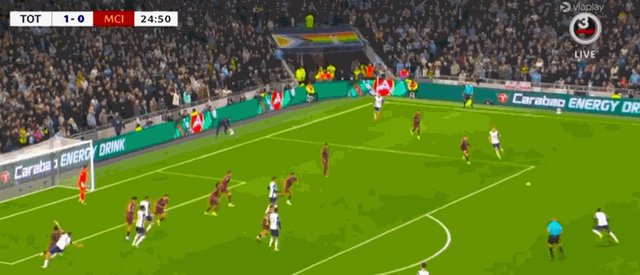 【联赛杯】热刺2比1曼城，维尔纳、萨尔、努内斯进球